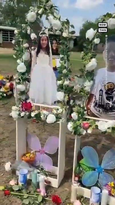 Memorial Outside Robb Elementary School Continues to Grow