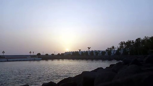 Suasana Sore Di Pinggir Pantai Jeddah Saudi Arabia