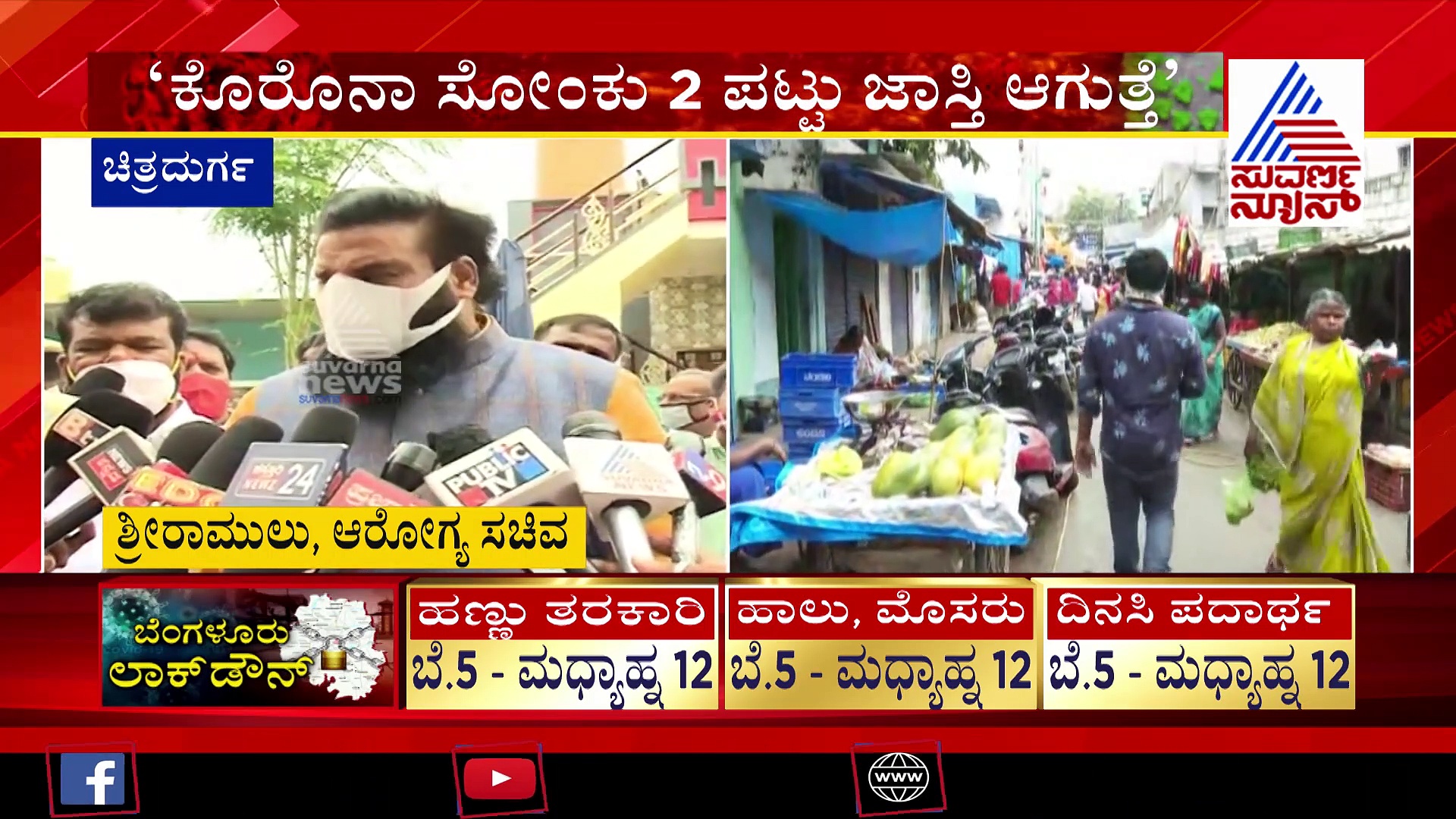 ಕೊರೋನಾ ವಿಚಾರದಲ್ಲಿ ಶ್ರೀರಾಮುಲು ಅಸಹಾಯಕತೆ: ಜನ ಸಾಮಾನ್ಯರ ಗತಿ...?