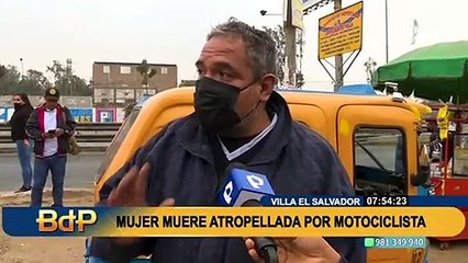 Tragedia en VES: conductor ebrio arrolló y mató a mujer