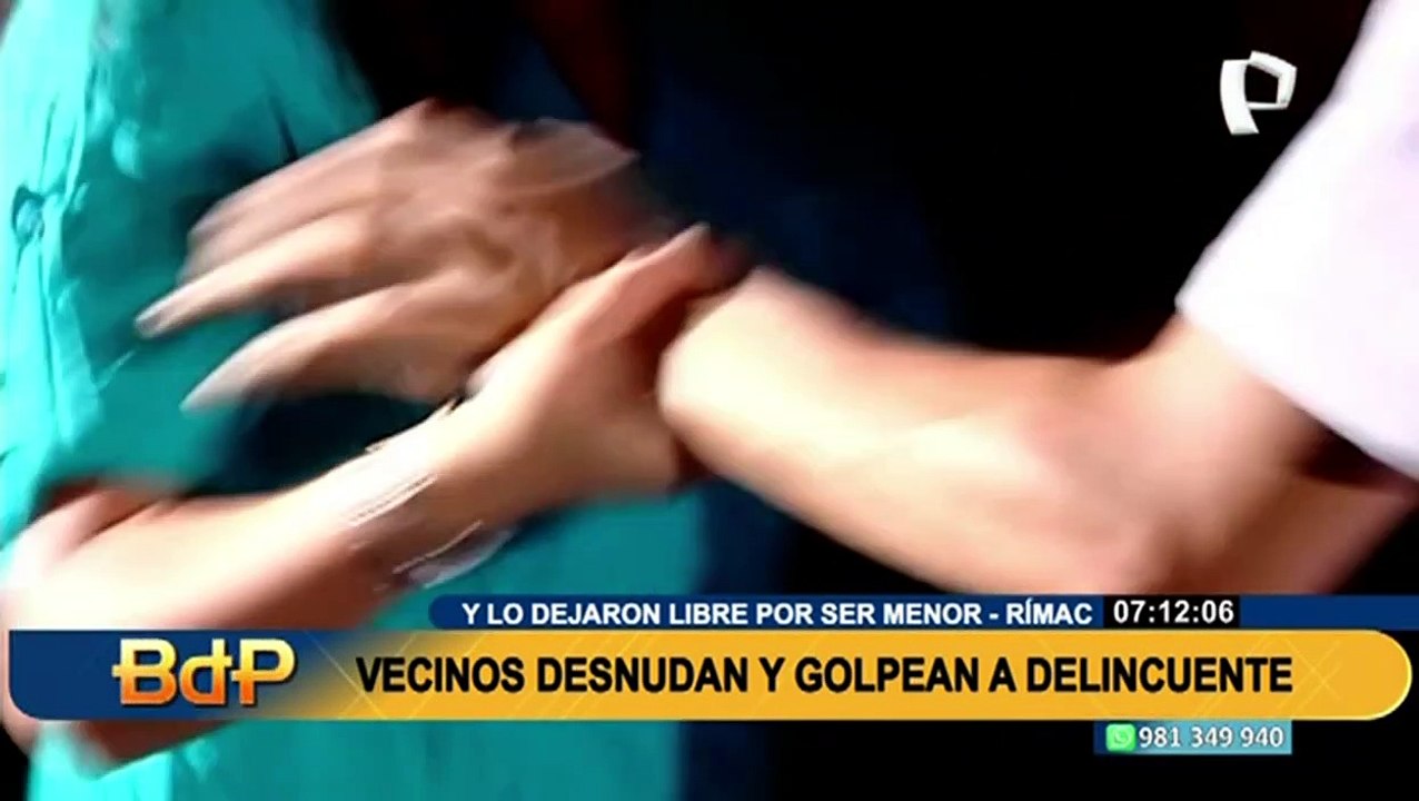 Hartos de los robos: vecinos del Rímac golpean y desnudan a delincuente