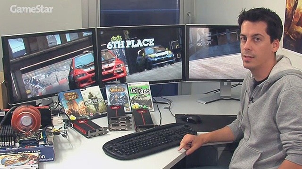ATI Radeon Eyefinity  - Test: So gut spielen Sie auf 3 TFTs