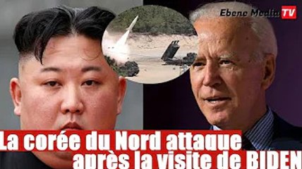 Film sur les missiles tiré par la corée du nord après la visite de BIDEN