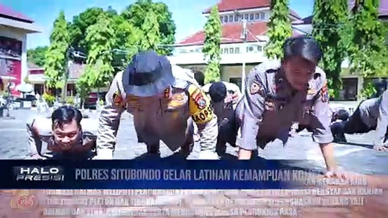 Kapolres Situbondo Pimpin Langsung Latihan Fisik Kompi Dalmas Polres Situbondo