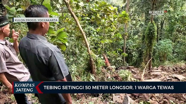 Tebing Setinggi 50 Meter di Kulon Progo Longsor, 1 Warga Tewas
