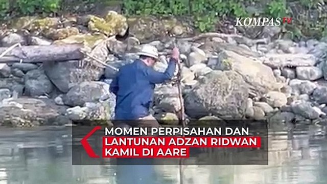 Momen Haru Ridwan Kamil Susuri Sungai hingga Azan Lepas Eril di Tepi Aare