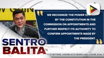 Palasyo, iginagalang ang pag-bypass ng Commission on Appointments sa limang appointees ni Pres. Duterte