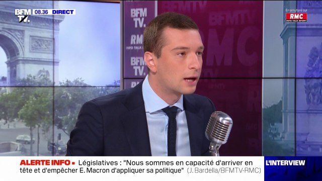 Législatives: pour Jordan Bardella, il n'y aura pas de groupe Nupes, c'est une alliance électorale