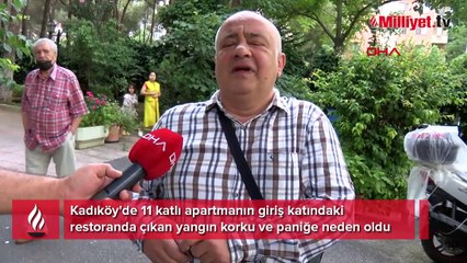 Kadıköy'de hareketli sabah! Üst katlardakileri zillere basarak tahliye ettiler