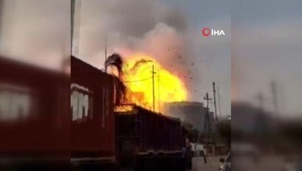 Hindistan'da inanılmaz patlama anı!