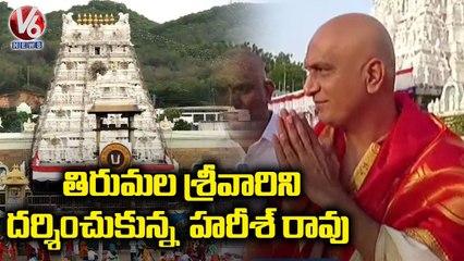 Minister Harish Rao visits Tirumala Temple For Birthday _ V6 News