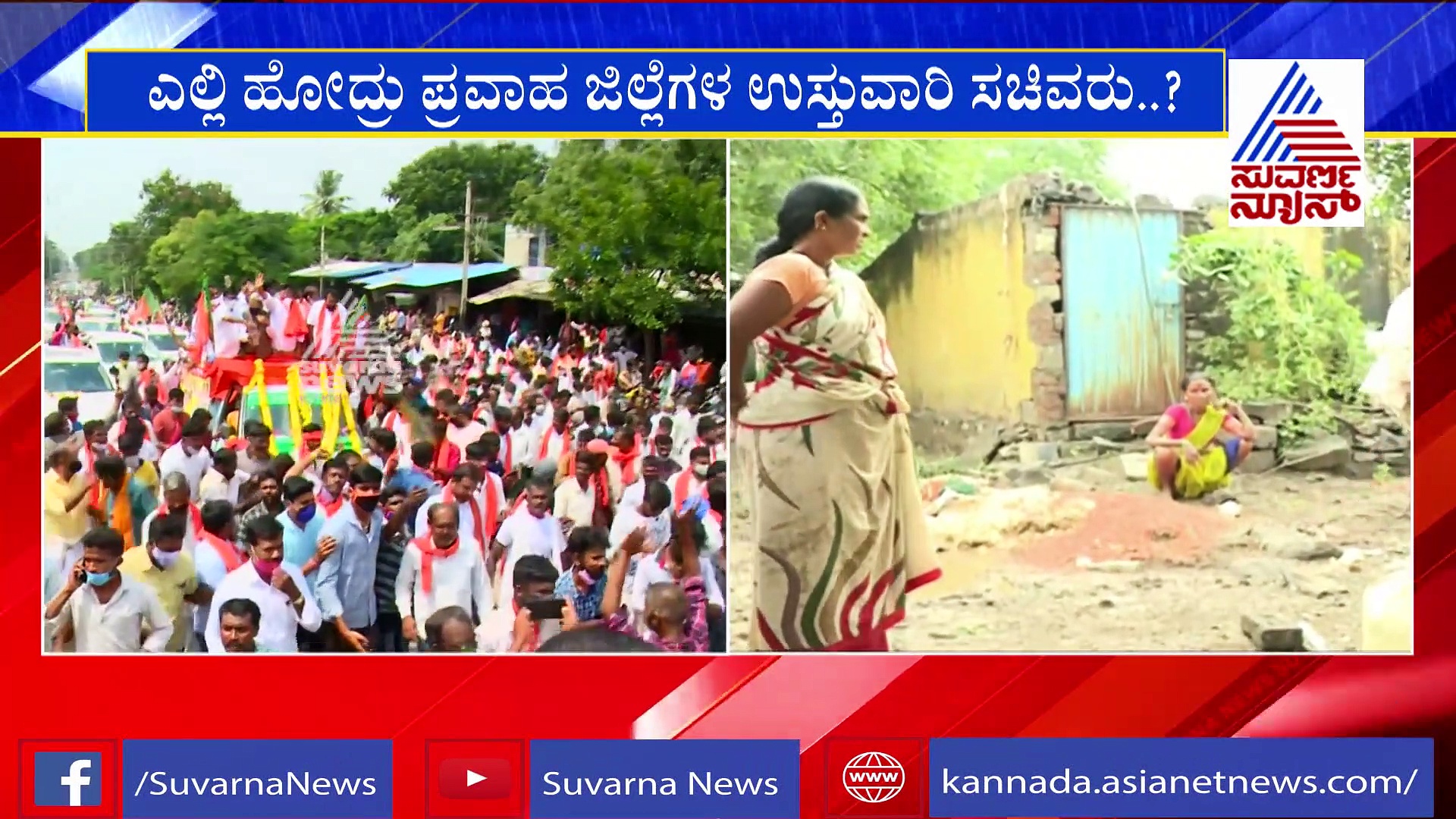 ನೆರೆ ಕಾರ್ಯಕ್ಕೆ ಬನ್ನಿ ಅಂದ್ರೆ ಕೊರೋನಾ ನೆಪ, ಬೈಎಲೆಕ್ಷನ್‌ಗೆ ಹಾಜರ್ ಉಸ್ತುವಾರಿ ಸಚಿವರು!