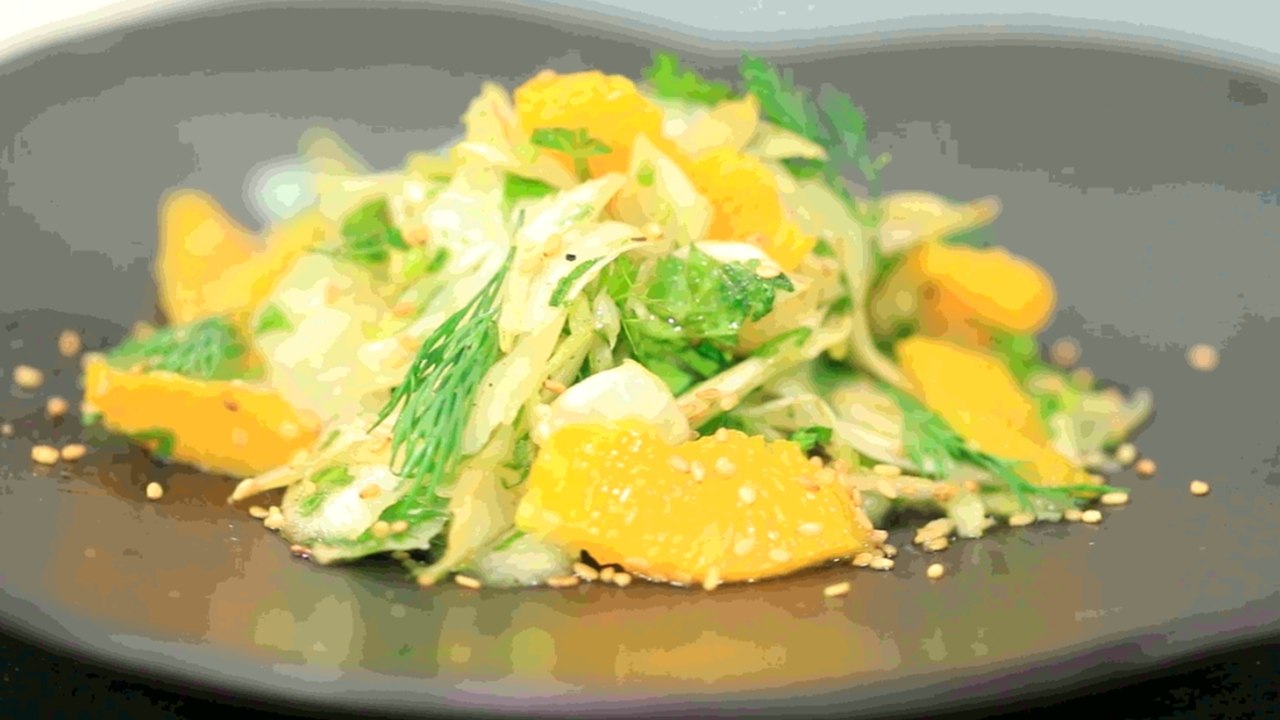 Salade de fenouil à l'orange - سلطة الشمر (البس...