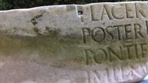 Savogna d'Isonzo (GO) - Reperto del “Ponte della Mainizza” recuperato nel fiume (03.06.22)