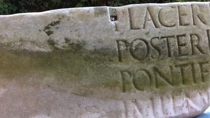Savogna d'Isonzo (GO) - Reperto del “Ponte della Mainizza” recuperato nel fiume (03.06.22)