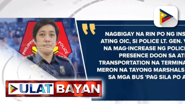 PNP, itinaas ang heightened alert sa buong bansa bunsod ng mga pagsabog sa Mindanao; Seguridad sa mga terminal ng bus, pinaigting