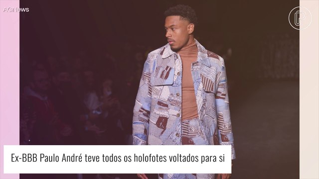 SPFW: ex-BBB Paulo André estreia nas passarelas e atrai holofotes em evento de moda. Fotos!
