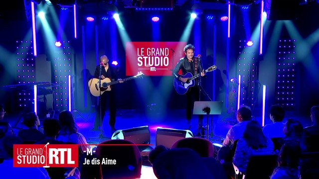 M interprète Je dis aime dans Le Grand Studio RTL