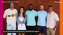 Philippe Lacheau et Elodie Fontan en amoureux à Roland-Garros, l'actrice expose ses jambes interminables