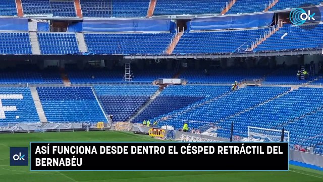 Así funciona desde dentro el césped retráctil del Bernabéu