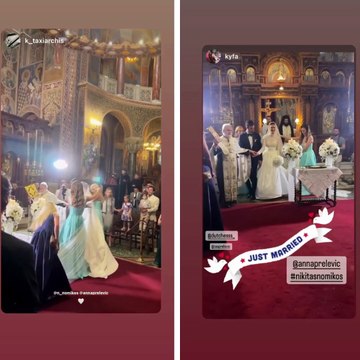Γάμος Πρέλεβιτς – Νομικού: Μέσα σε ενάμιση λεπτό όλες οι παραμυθένιες στιγμές του γάμου τους