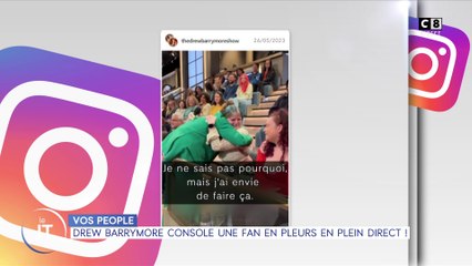Le journal people : Drew Barrymore console une fan en pleurs en plein direct !