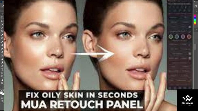 Face ko Smooth kaise kare | High - End Skin Retouching Photoshop Tutorial in Hindi | Technical Learning