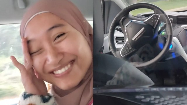 Momen WNI Syok Naik Taksi Tanpa Supir di AS #Shorts