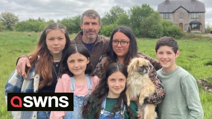 Family swapped their suburban home for a rural homestead - and now grow their own food and chop wood for heating.