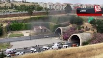 İzmir Bayraklı Tünelleri'nde tır yandı