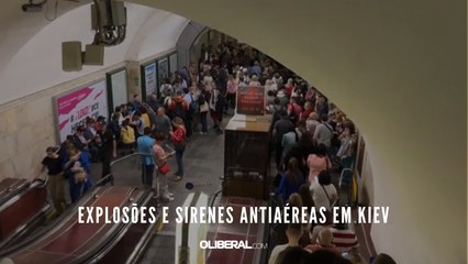 Explosões e sirenes antiaéreas em Kiev