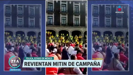 VIDEO: Simpatizantes del PRI y PRD se agarran a sillazos en Toluca