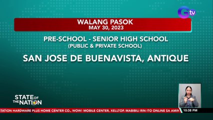 Ilang lugar, walang pasok bukas | SONA