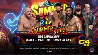 WWE 2K23 (PS5) - Brock Lesnar vs Roman Reigns Gameplay _ SummerSlam Match (4K 60fps)