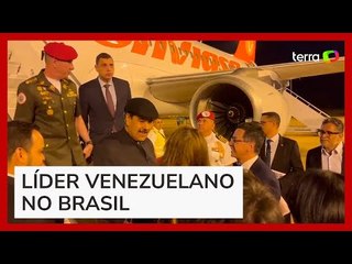 Nicolás Maduro desembarca no Brasil para reunião com Lula