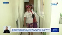 Mga nagpuntahan sa evacuation center sa Batanes, dumami ngayong nagsimula na ang pag-ulan | Saksi