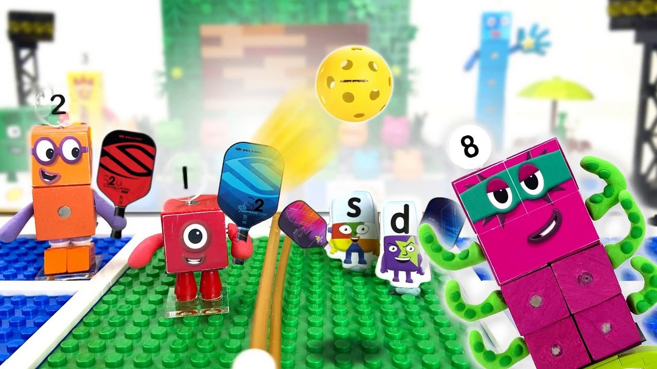 Numberblocks + Alphablocks Play Pickleball (Crossover)  || Keith's Toy Box