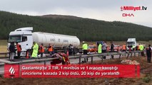 Gaziantep’te zincirleme kaza: 2 ölü, 20 yaralı