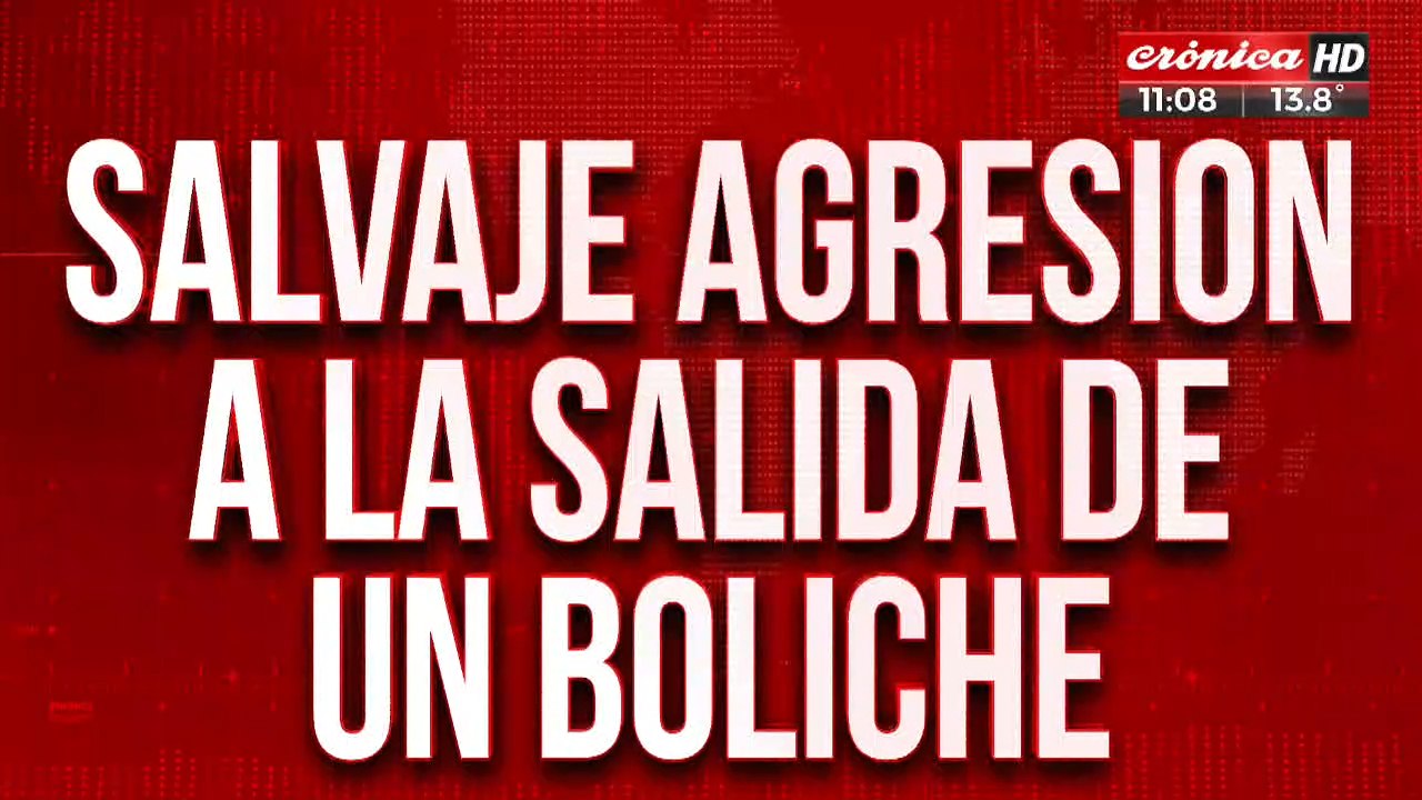 Salvaje agresión de un patovica a un pibe a la salida de un boliche