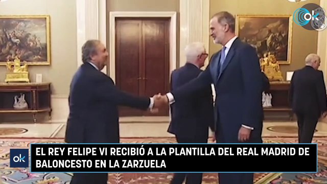 El Rey Felipe VI recibió a la plantilla del Real Madrid de Baloncesto en La Zarzuela