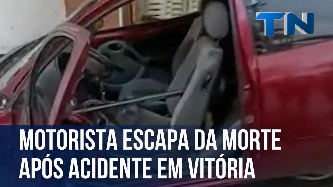 Motorista escapa da morte após acidente em Vitória