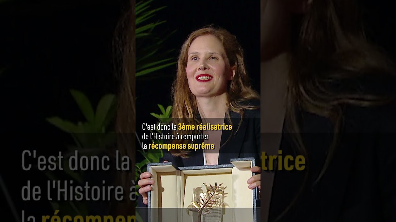 Justine Triet, troisième réalisatrice à remporter la Palme d'Or à Cannes ! #shorts