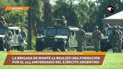 La brigada de Monte 12 realizó una formación por el 213 aniversario del Ejército Argentino
