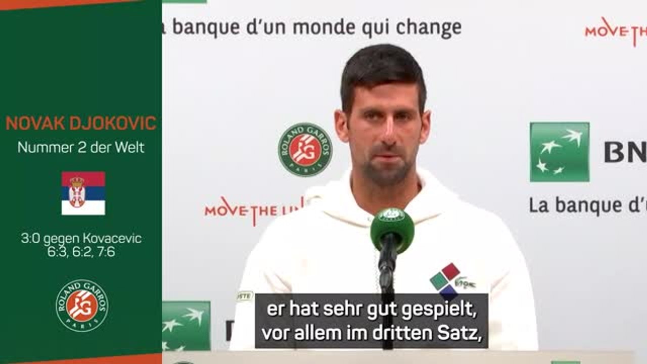 Djokovic: "kovacevic hat mich arbeiten lassen"