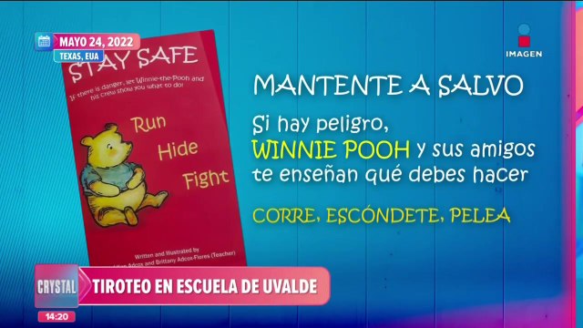 Con un libro protagonizado por Winnie Pooh enseñan a pequeños qué hacer en un tiroteo