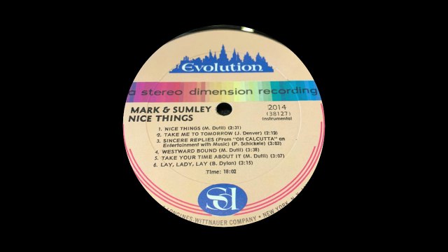 MARK & SUMLEY - Nice Things Singer-Songwriter, Folk, Country, Baroque Pop 1970.