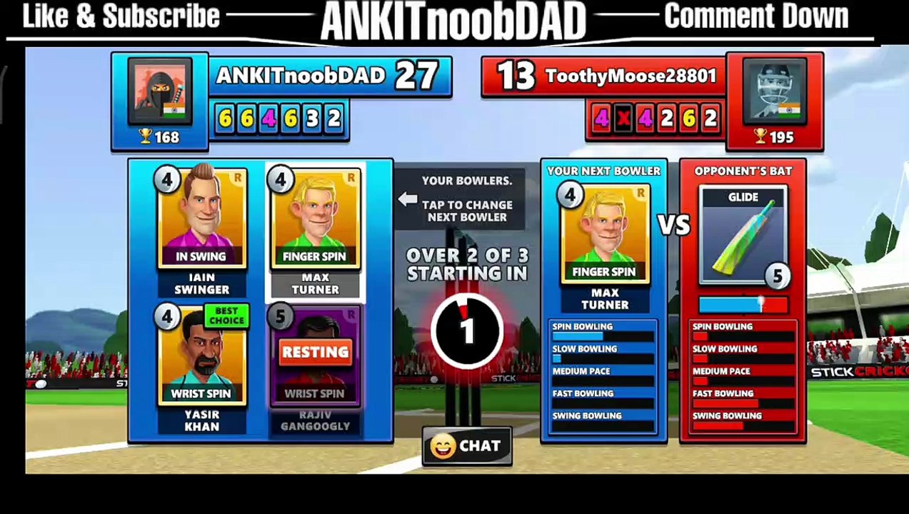 LIVE STICK CRICKET IOS ANDROID GAMEPLAY MOBILE GAME MUST PLAY..._HD