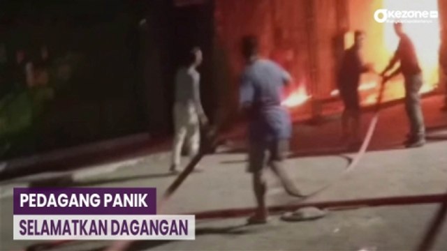 Pasar Gringging Kediri Terbakar, Kios dan Lapak Pedagang Ludes Dilalap Api