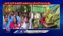 GHMC Mayor Gadwal Vijayalakshmi Inspects Nala Works In Begumpet | Hyderabad | V6 News
