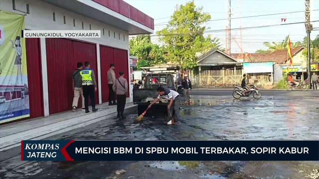 Mengisi BBM di SPBU Mobil Terbakar, Sopir Kabur